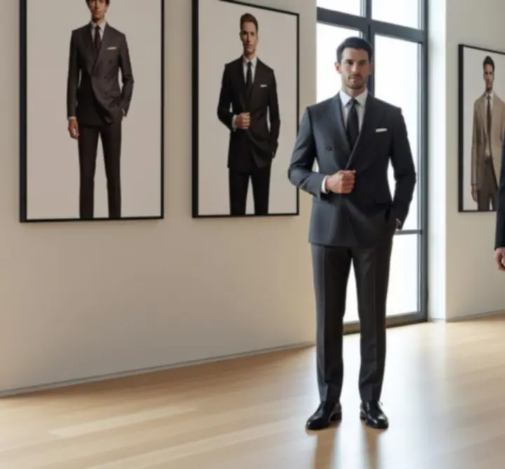 Collage of refined men's outfits and wardrobe transformations